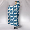 Dachshund Dog Pattern Print Hooded Blanket