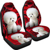 Bichon Frise Dog Print Car Seat Covers