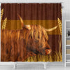 Highland Cattle (Cow) Print Shower Curtain