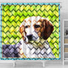 Lovely Beagle Dog Art Print Shower Curtains