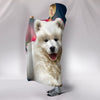 Samoyed Dog Print Hooded Blanket