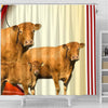 Limousin Cattle (Cow) Print Shower Curtain