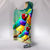 Gouldian Finch Bird Art Print Hooded Blanket