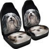 Cute Lhasa Apso Dog Print Car Seat Covers