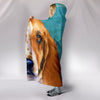 Basset Hound Dog Art Print Limited Edition Hooded Blanket