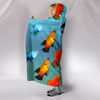 Platy Fish Print Hooded Blanket