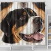 Greater Swiss Mountain Dog Print Shower Curtain