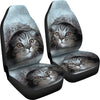 Cute Cat Art Print Car Seat Covers