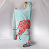 Lovely Heart Designed Dog Print Hooded Blanket