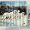 Great Pyrenees Dog Art Print Shower Curtains