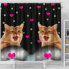 Somali cat Print Shower Curtain