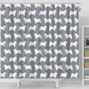 Samoyed Dog Pattern Print Shower Curtains