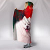 Cute American Eskimo Print Hooded Blanket