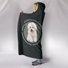 Bichon Frise Dog Print Hooded Blanket