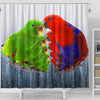 Eclectus Parrot Print Shower Curtains