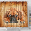 Boxer Dog Print Shower Curtains