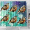 Lovely Accentor Bird Print Shower Curtains