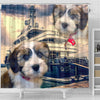 Cute Shih Tzu Print Shower Curtains