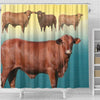 Santa Gertrudis cattle (Cow) Print Shower Curtain