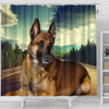 Malinois Dog Print Shower Curtains