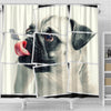 Cute Pug Dog Image Art Print Shower Curtains