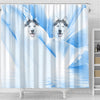 Siberian Husky Print Shower Curtain