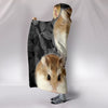 Roborovski Hamster On Black Print Hooded Blanket