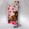 Cardigan Welsh Corgi Paws Print Hooded Blanket