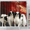 Japanese Chin Print Shower Curtains