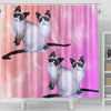 Snowshoe Cat Print Shower Curtains