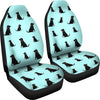 Black Labrador Pattern Print Car Seat Covers