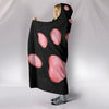 Pink Paws Print Hooded Blanket