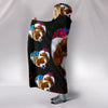 Caveliar King Charles Spaniel Dog In Heart Print Hooded Blanket