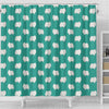 Pomeranian Dog Pattern Print Shower Curtains