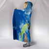 Rose Ringed Parakeet Print Hooded Blanket