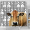 Cute Parthenaise Cattle (Cow) Print Shower Curtain