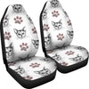 Cute Cat and Paws Print Car Seat Covers