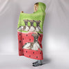 Whippet dog Print Hooded Blanket