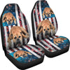 BullMastiff Dog Floral Print Car Seat Covers