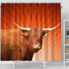 Amazing Salers Cattle (Cow) Print Shower Curtain