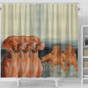 Vizsla Dog Print Shower Curtain
