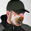 Cute Tibetan Spaniel Floral Print Face Mask