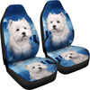 Cute Westie Dog Print Car Seat Covers