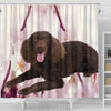 American Water Spaniel Print Shower Curtains