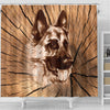 German Shepherd Print Shower Curtains