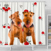 Welsh Terrier Dog Print Shower Curtain