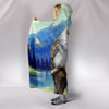 Diamond Dove Bird Print Hooded Blanket