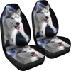 Siberian Husky Walking Print Car Seat Covers