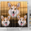 Pembroke Welsh Corgi Print Shower Curtains