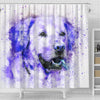 Labrador Dog Watercolor Art Print Shower Curtains